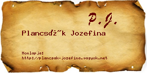 Plancsák Jozefina névjegykártya